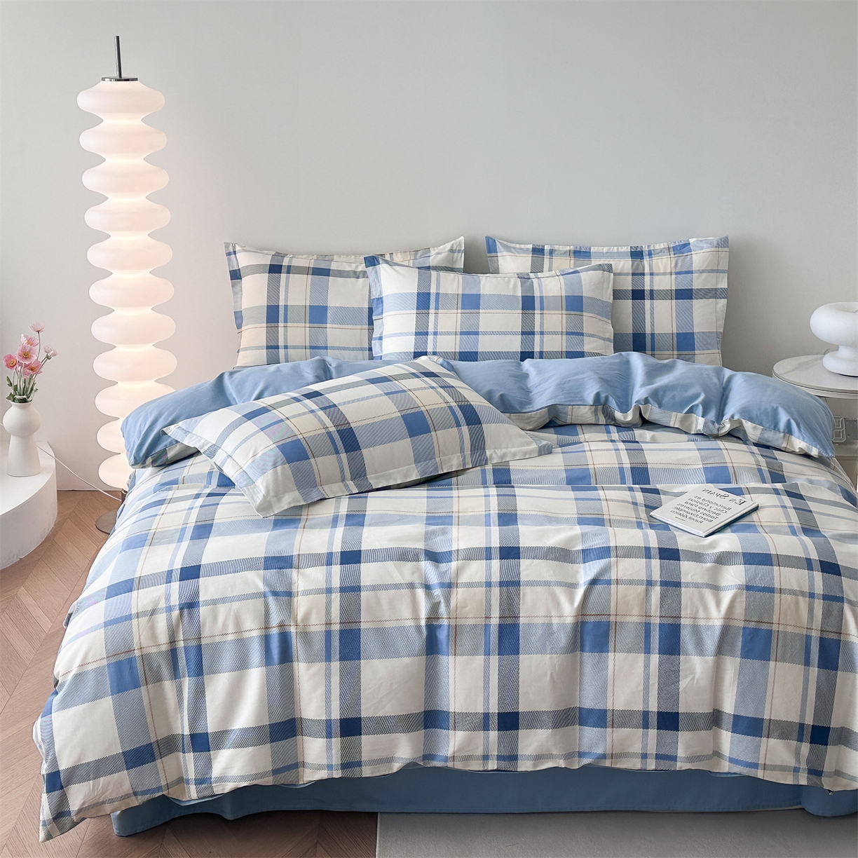 91家纺网 家纺一手货源 找家纺 凌云家纺 2025新款13372全棉纯棉学生床单款三件套上下铺宿舍六件套一整套 春日来信