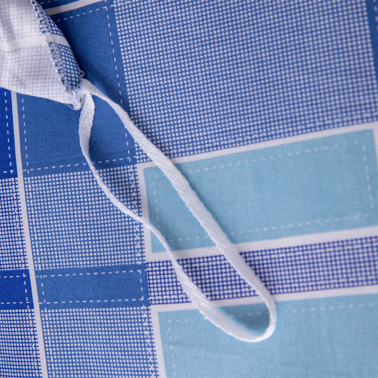 91家纺网 家纺一手货源 找家纺 凌云家纺 2025新款13372全棉纯棉学生床单款三件套上下铺宿舍六件套一整套 蓝绿格