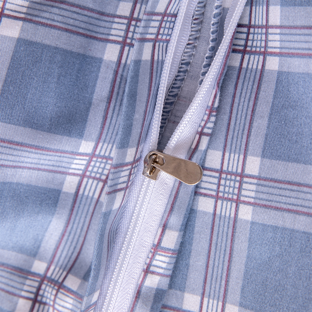 91家纺网 家纺一手货源 找家纺 凌云家纺 2025新款13372全棉纯棉学生床单款三件套上下铺宿舍六件套一整套 麦田蓝