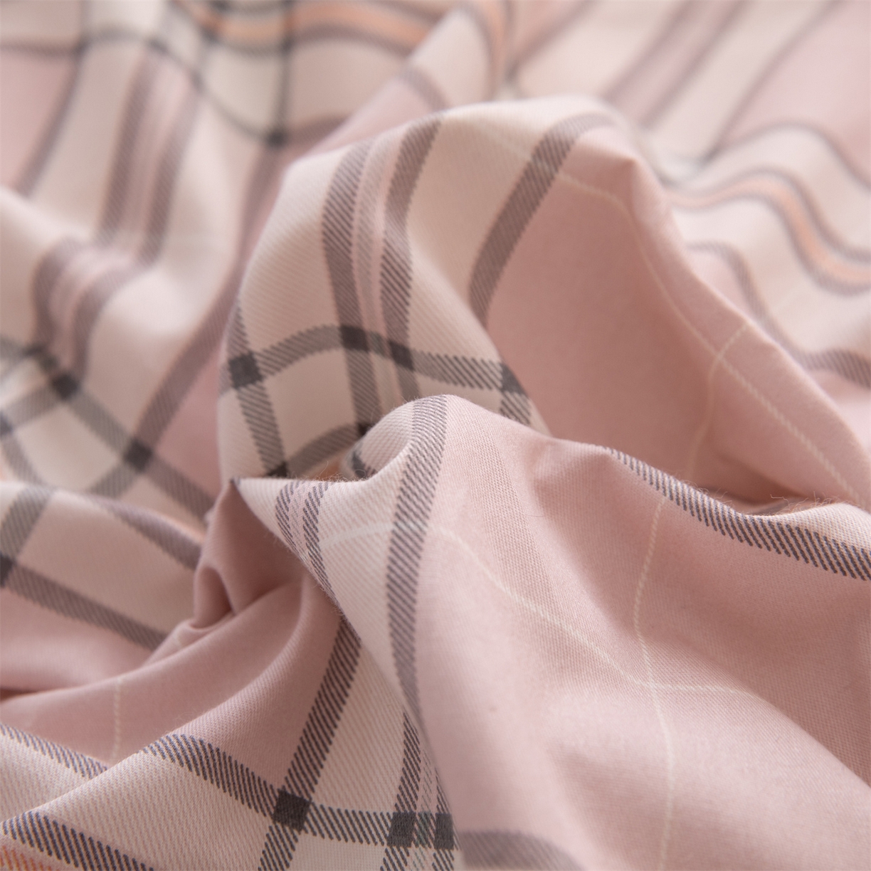 91家纺网 家纺一手货源 找家纺 凌云家纺 2025新款13372全棉纯棉学生床单款三件套上下铺宿舍六件套一整套 绮梦粉