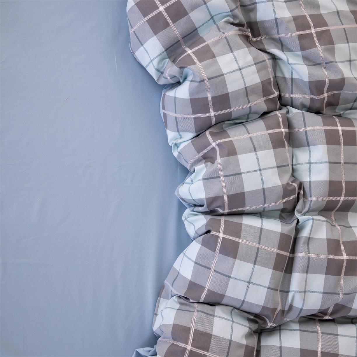 91家纺网 家纺一手货源 找家纺 凌云家纺 2025新款13372全棉纯棉学生床单款三件套上下铺宿舍六件套一整套 雅静兰