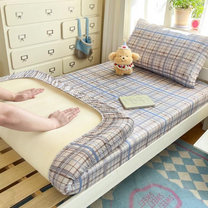 寻米 2025新款全棉纯棉印花学生季学生单床笠单品床笠床笠单件 柏林小镇