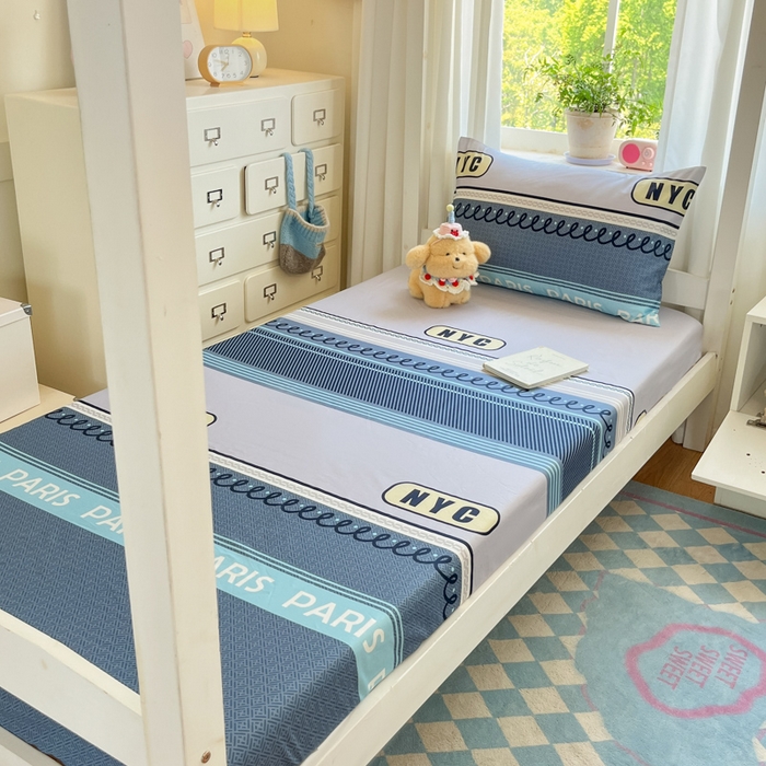 91家纺网 家纺一手货源 找家纺 寻米 2025新款全棉纯棉印花学生季学生单床笠单品床笠床笠单件 布鲁克林