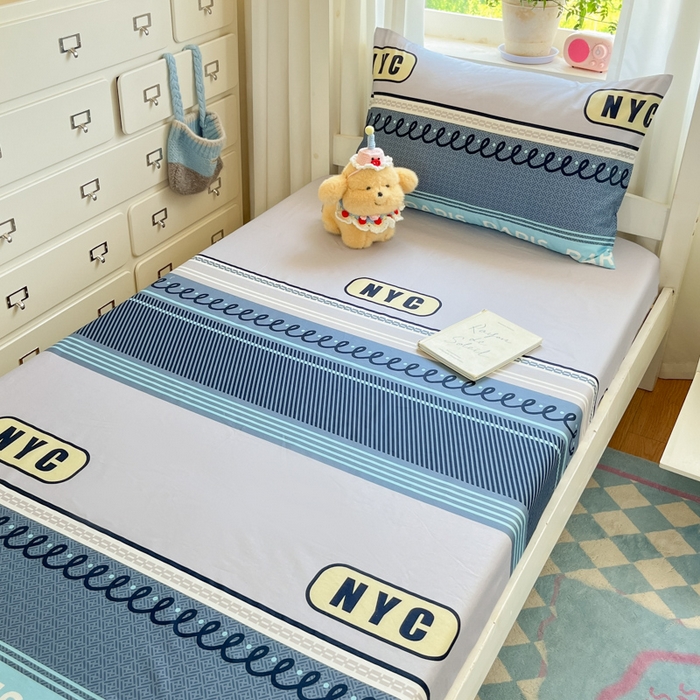 91家纺网 家纺一手货源 找家纺 寻米 2025新款全棉纯棉印花学生季学生单床笠单品床笠床笠单件 布鲁克林