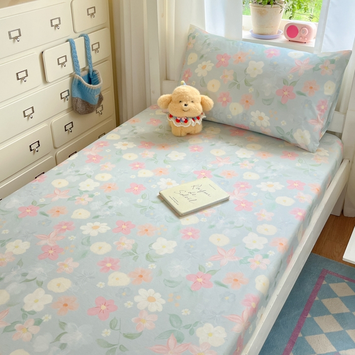 91家纺网 家纺一手货源 找家纺 寻米 2025新款全棉纯棉印花学生季学生单床笠单品床笠床笠单件 春日暖阳-兰