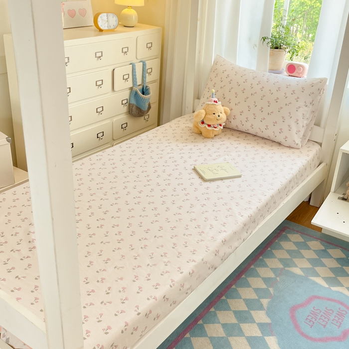 91家纺网 家纺一手货源 找家纺 寻米 2025新款全棉纯棉印花学生季学生单床笠单品床笠床笠单件 花漾