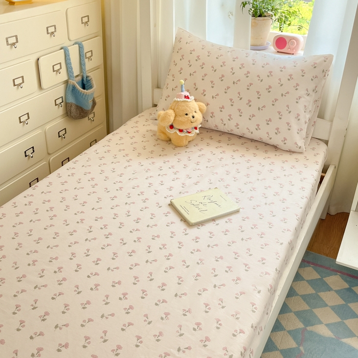 91家纺网 家纺一手货源 找家纺 寻米 2025新款全棉纯棉印花学生季学生单床笠单品床笠床笠单件 花漾