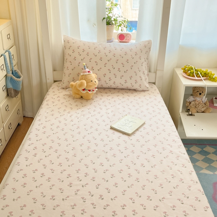 91家纺网 家纺一手货源 找家纺 寻米 2025新款全棉纯棉印花学生季学生单床笠单品床笠床笠单件 花漾