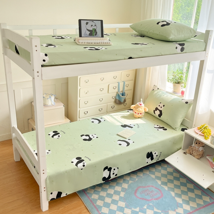 寻米 2025新款全棉纯棉印花学生季学生单床单单品床单床单单件 爱你熊