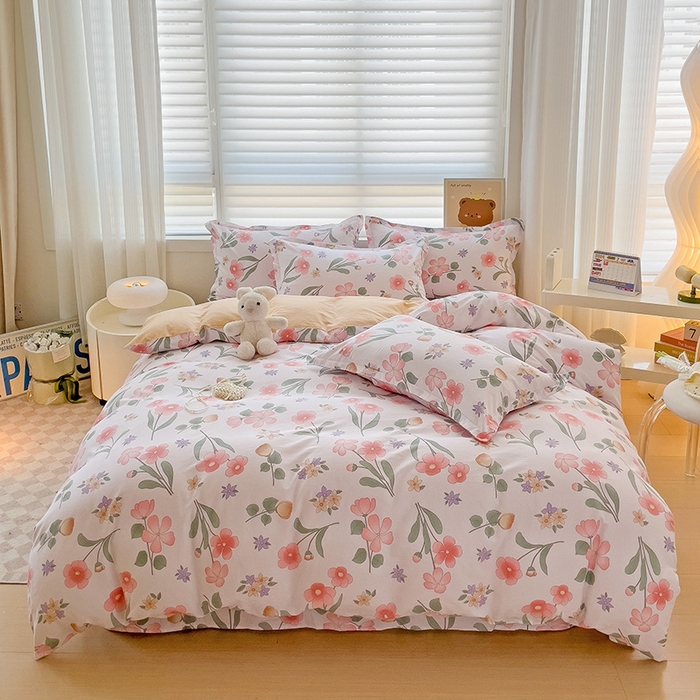 纽缦家纺 2025新款全棉纯棉斜纹印花四件套 梦若