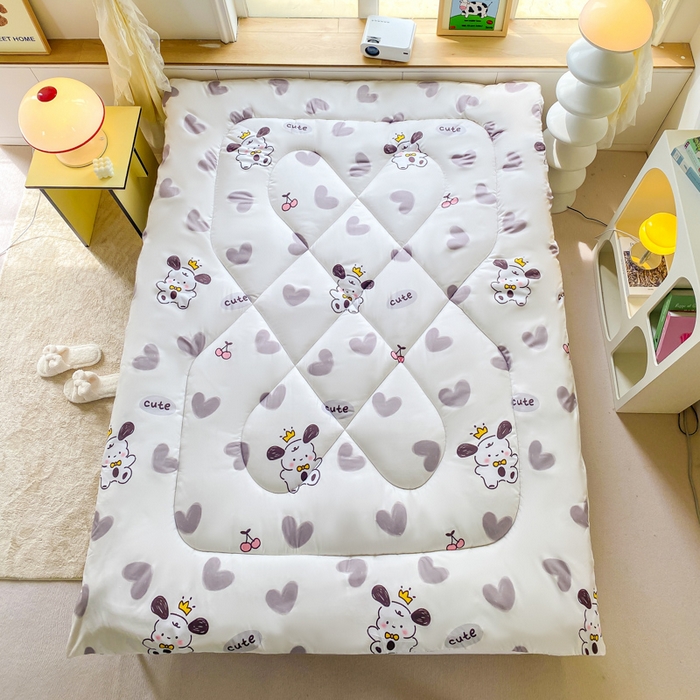 91家纺网 家纺一手货源 找家纺 缦卡琳家纺 2025新款活性生态棉纤维床垫  帕恰狗