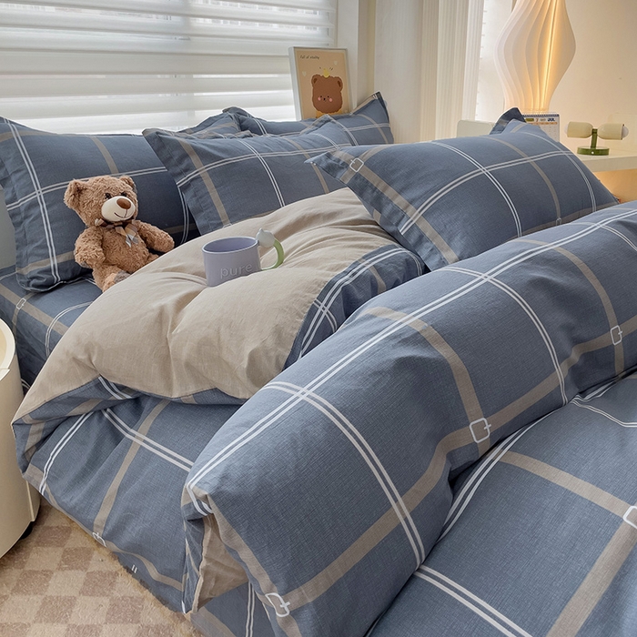 91家纺网 家纺一手货源 找家纺 纽缦家纺 2025新款全棉纯棉斜纹印花四件套 米拉