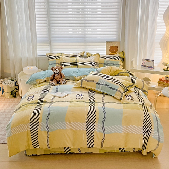 纽缦家纺 2025新款全棉纯棉斜纹印花四件套 莫里