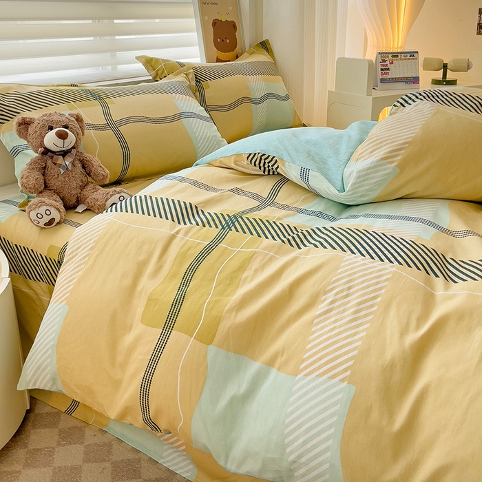 91家纺网 家纺一手货源 找家纺 纽缦家纺 2025新款全棉纯棉斜纹印花四件套 莫里