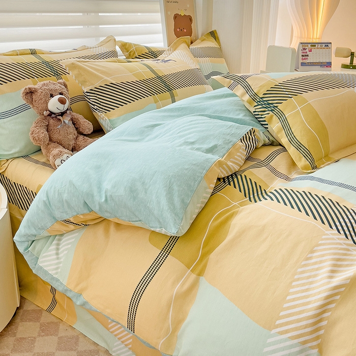 91家纺网 家纺一手货源 找家纺 纽缦家纺 2025新款全棉纯棉斜纹印花四件套 莫里