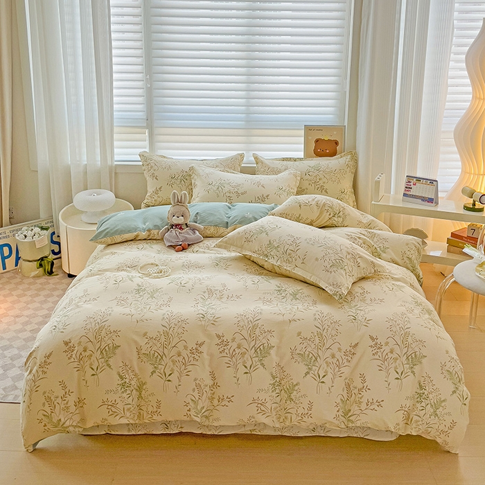 纽缦家纺 2025新款全棉纯棉斜纹印花四件套 仙草悠悠