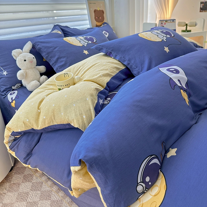 91家纺网 家纺一手货源 找家纺 纽缦家纺 2025新款全棉纯棉斜纹印花四件套 星际迷航