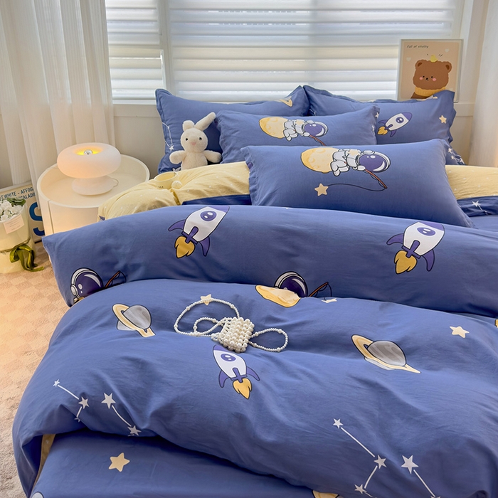 91家纺网 家纺一手货源 找家纺 纽缦家纺 2025新款全棉纯棉斜纹印花四件套 星际迷航