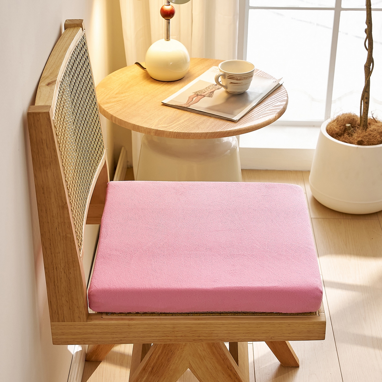 91家纺网 家纺一手货源 找家纺 鼎盛乳胶 2025新款天鹅绒乳胶坐垫（特殊尺寸可定制） 天鹅绒粉