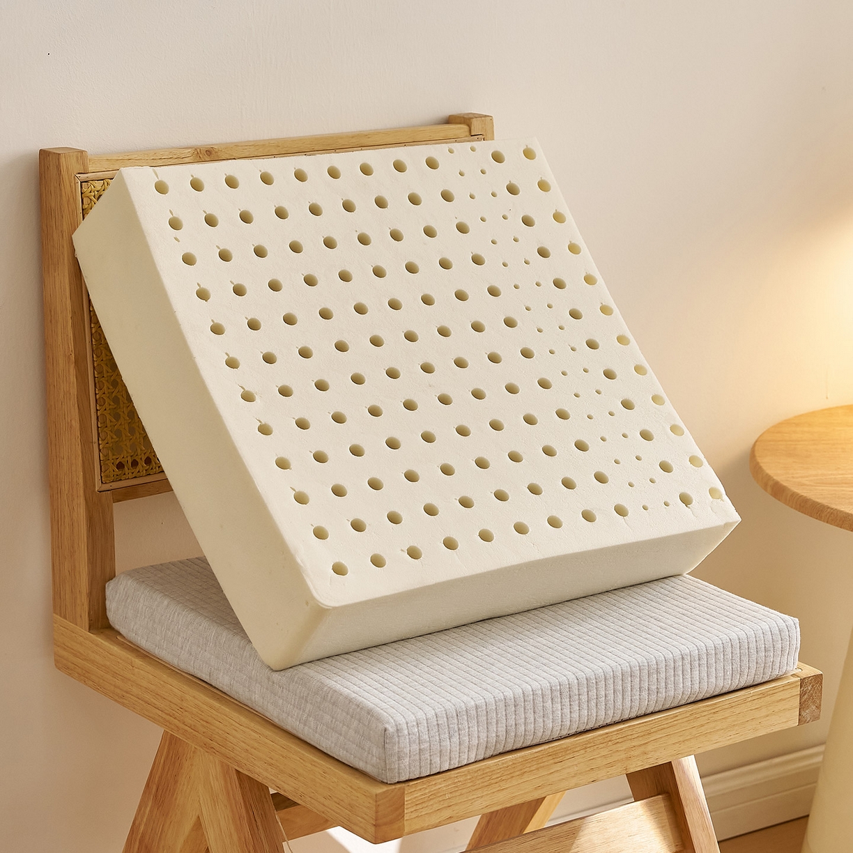 91家纺网 家纺一手货源 找家纺 鼎盛乳胶 2025新款亲肤棉乳胶坐垫（特殊尺寸可定制） 亲肤棉浅灰