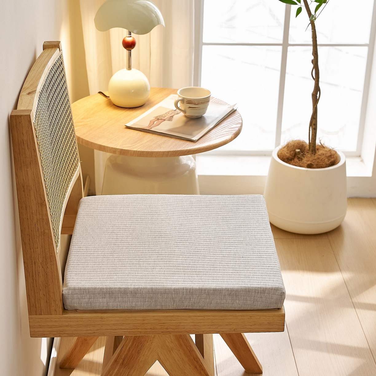 91家纺网 家纺一手货源 找家纺 鼎盛乳胶 2025新款亲肤棉乳胶坐垫（特殊尺寸可定制） 亲肤棉浅灰