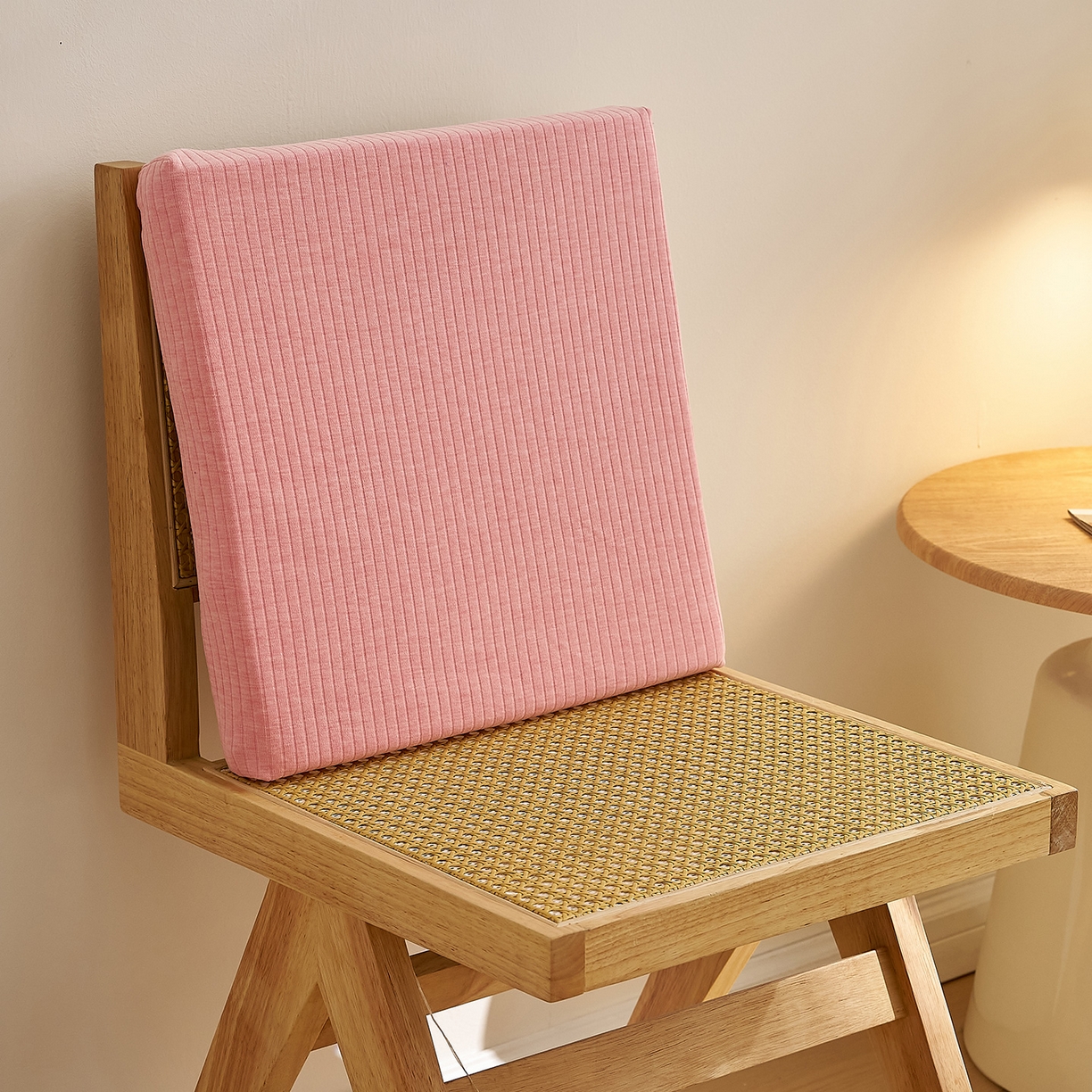 91家纺网 家纺一手货源 找家纺 鼎盛乳胶 2025新款亲肤棉乳胶坐垫（特殊尺寸可定制） 亲肤棉浅粉