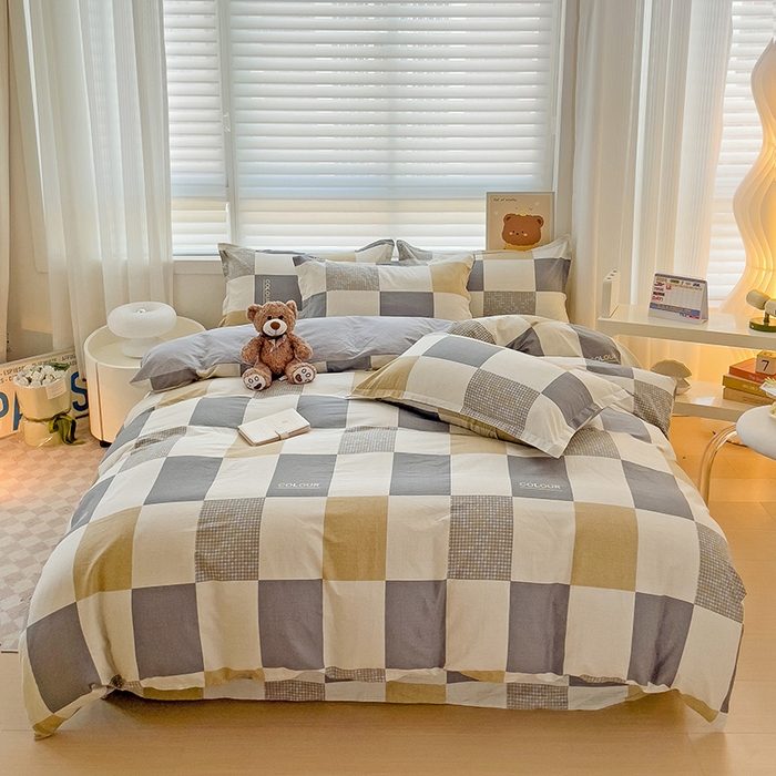 纽缦家纺 2025新款全棉纯棉斜纹印花四件套 雅格