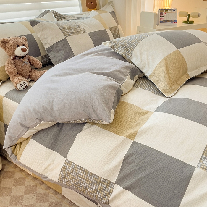 91家纺网 家纺一手货源 找家纺 纽缦家纺 2025新款全棉纯棉斜纹印花四件套 雅格