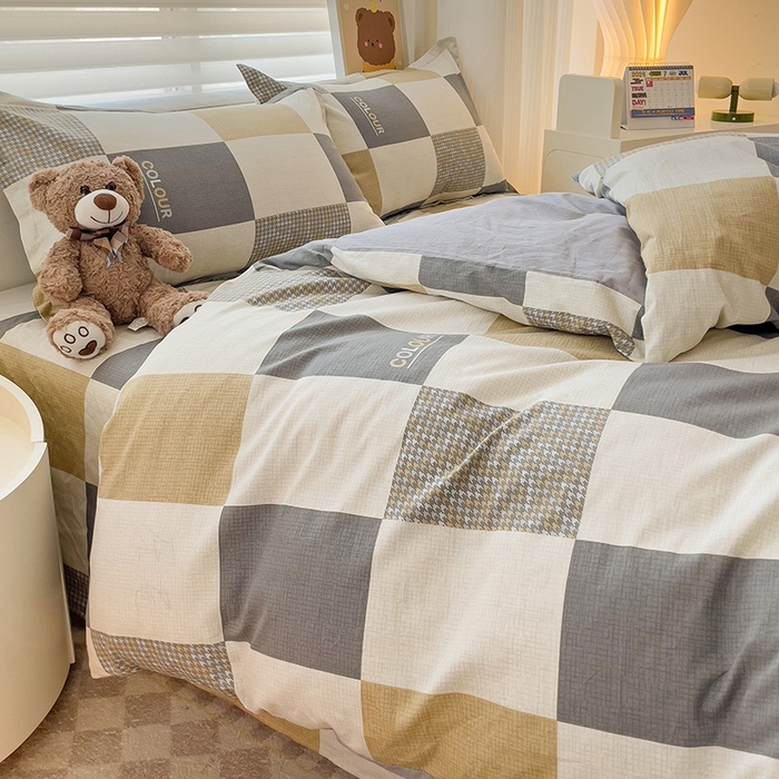 91家纺网 家纺一手货源 找家纺 纽缦家纺 2025新款全棉纯棉斜纹印花四件套 雅格