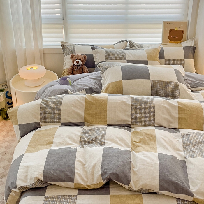 91家纺网 家纺一手货源 找家纺 纽缦家纺 2025新款全棉纯棉斜纹印花四件套 雅格