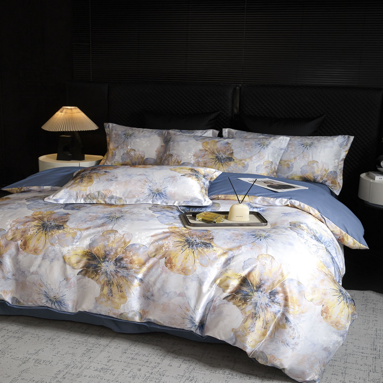 91家纺网 家纺一手货源 找家纺 （总）莱欧纳家纺 2025新款轻奢提花印花四件套