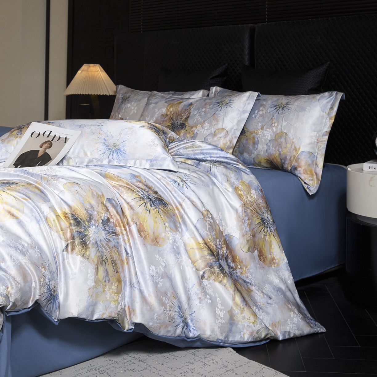 91家纺网 家纺一手货源 找家纺 （总）莱欧纳家纺 2025新款轻奢提花印花四件套