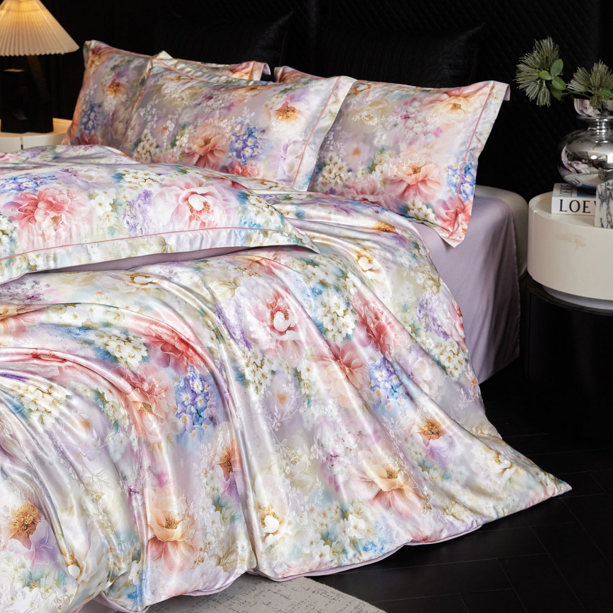 91家纺网 家纺一手货源 找家纺 莱欧纳家纺 2025新款轻奢提花印花四件套 爱尔兰