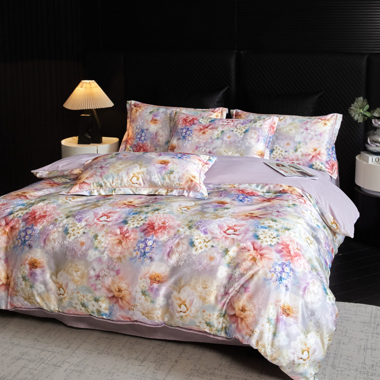 91家纺网 家纺一手货源 找家纺 莱欧纳家纺 2025新款轻奢提花印花四件套 爱尔兰