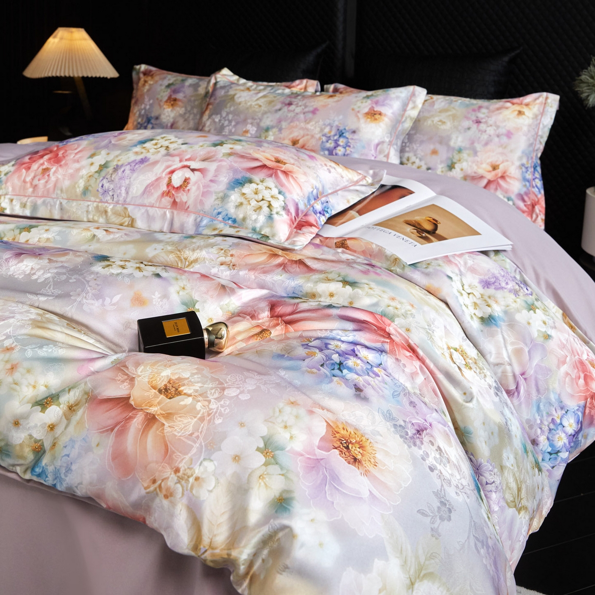 91家纺网 家纺一手货源 找家纺 莱欧纳家纺 2025新款轻奢提花印花四件套 爱尔兰