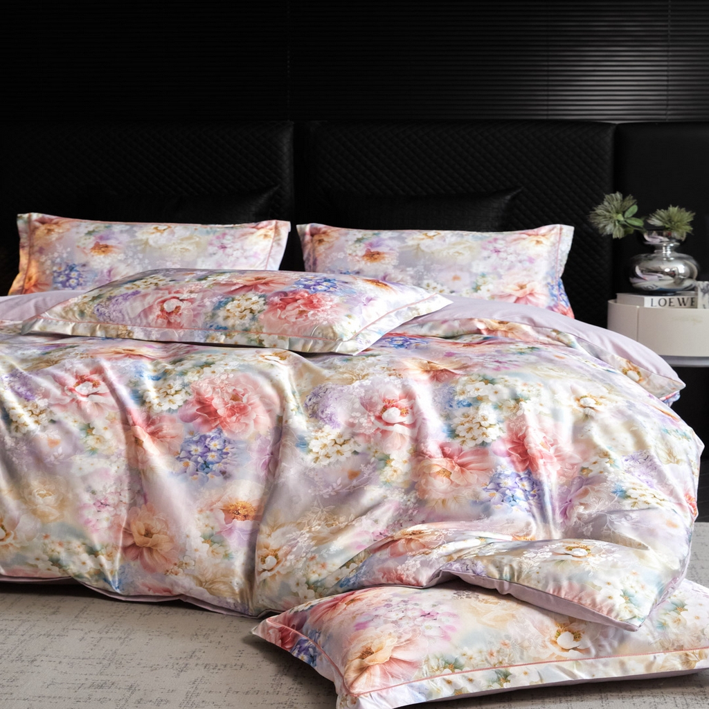 91家纺网 家纺一手货源 找家纺 莱欧纳家纺 2025新款轻奢提花印花四件套 爱尔兰