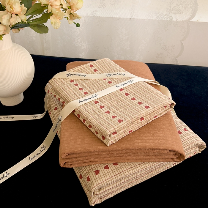 91家纺网 家纺一手货源 找家纺 （总）优品阁 2025新款云感皱皱纱四件套