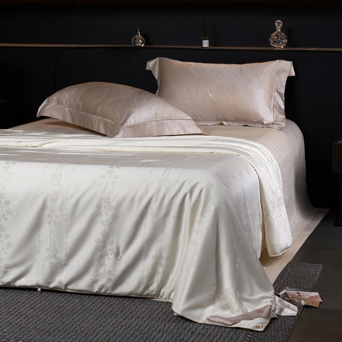 91家纺网 家纺一手货源 找家纺 朴罗 （ 原岚图） 2025新款天然有机蚕丝被被子被芯 白色