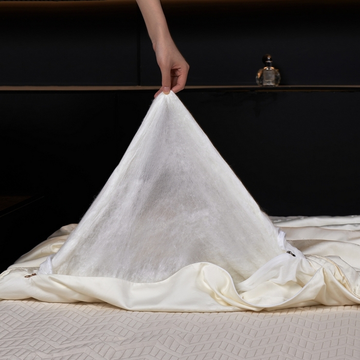 91家纺网 家纺一手货源 找家纺 朴罗 （ 原岚图） 2025新款天然有机蚕丝被被子被芯 白色