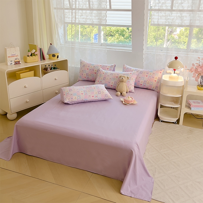 91家纺网 家纺一手货源 找家纺 优品阁 2025新款云感皱皱纱四件套  可可爱爱