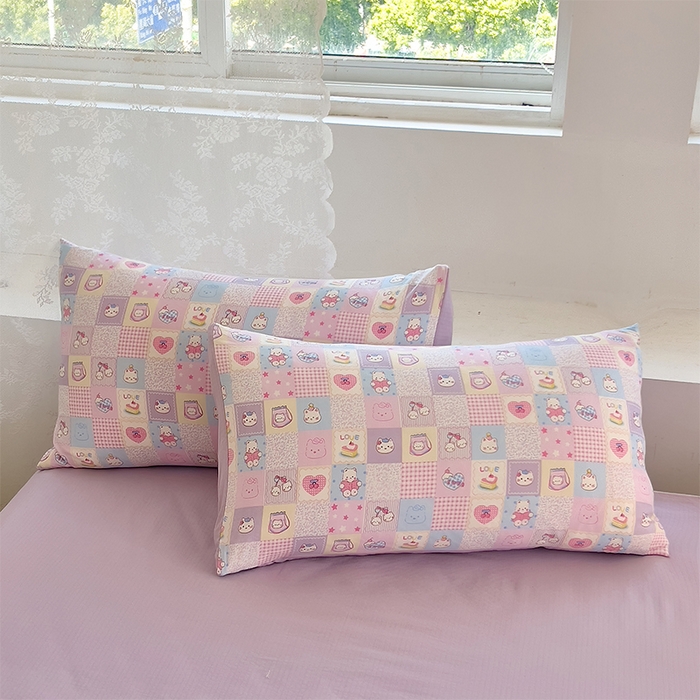 91家纺网 家纺一手货源 找家纺 优品阁 2025新款云感皱皱纱四件套  可可爱爱