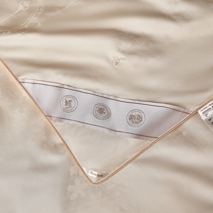 91家纺网 家纺一手货源 找家纺 朴罗 （ 原岚图） 2025新款天然有机蚕丝被被子被芯 香槟金