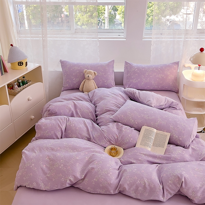 91家纺网 家纺一手货源 找家纺 优品阁 2025新款云感皱皱纱四件套 梦华录