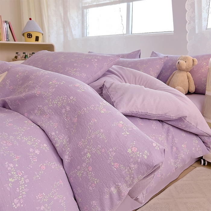 91家纺网 家纺一手货源 找家纺 优品阁 2025新款云感皱皱纱四件套 梦华录