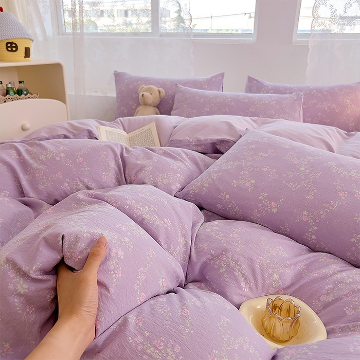 91家纺网 家纺一手货源 找家纺 优品阁 2025新款云感皱皱纱四件套 梦华录