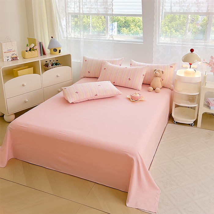 91家纺网 家纺一手货源 找家纺 优品阁 2025新款云感皱皱纱四件套 蝶舞