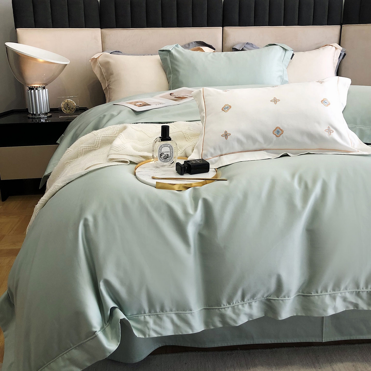 91家纺网 家纺一手货源 找家纺 （总）乐美家纺 2025新款A类100支—简爱系列埋线工艺四件套