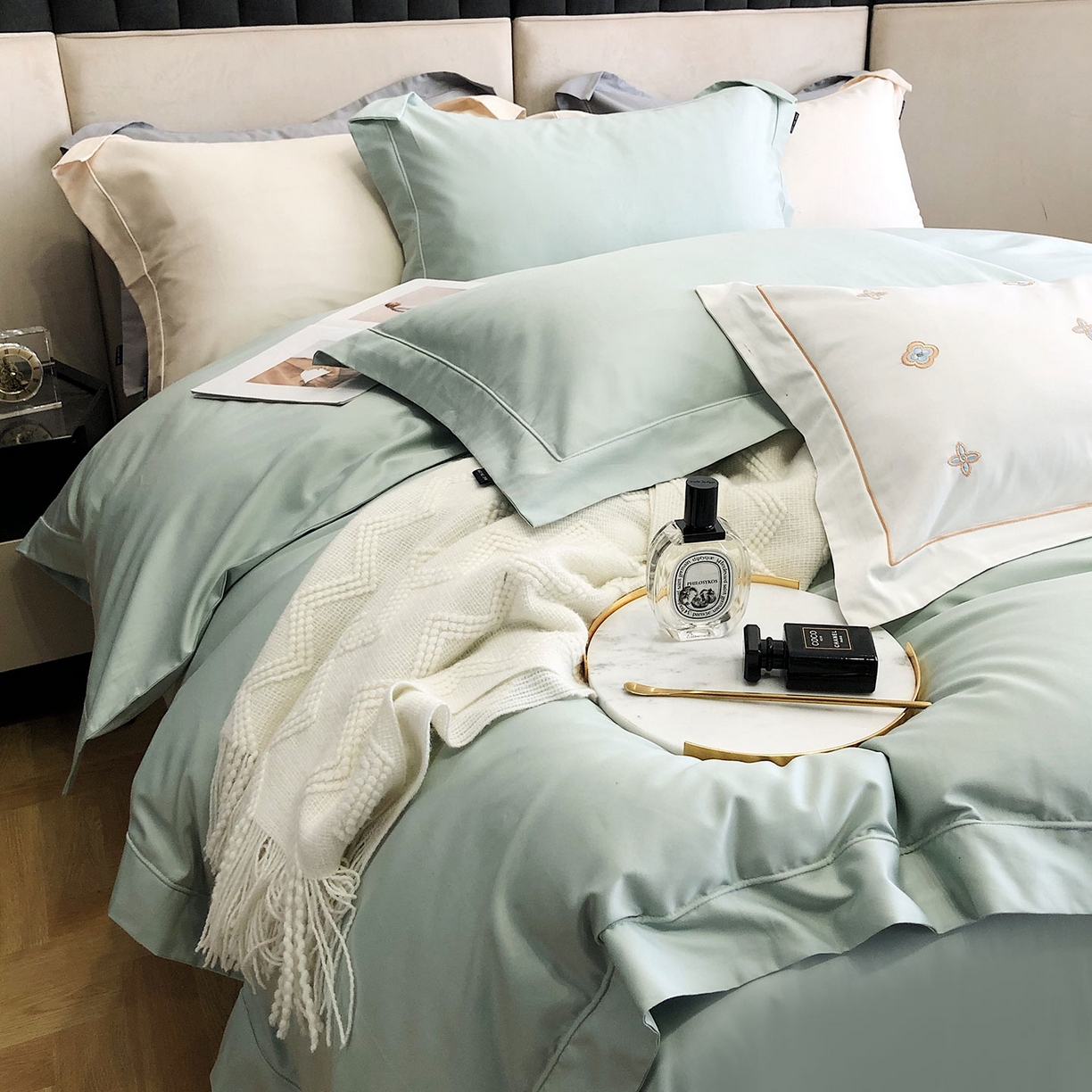 91家纺网 家纺一手货源 找家纺 （总）乐美家纺 2025新款A类100支—简爱系列埋线工艺四件套