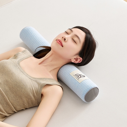 91家纺网 家纺一手货源 找家纺 （总）鼎盛乳胶 2025新款多功能条纹乳胶圆柱枕枕头腰枕