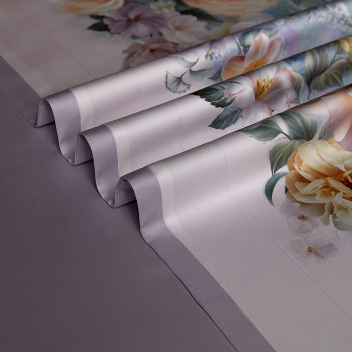 91家纺网 家纺一手货源 找家纺 米多多 2025新款新疆长绒棉数码印花四件套-暗香 暗香-紫